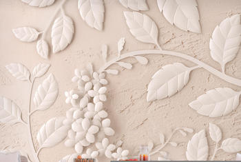 Artgeist Paper Flowers (Beige) 196x140 cm