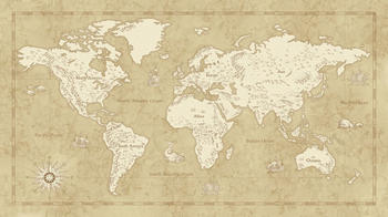 Komar Vintage World Map 500 x 280 cm (IAX10-0027)