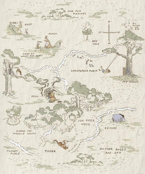 Komar Winnie Pooh Map 200 x 240 cm (IADX4-042)