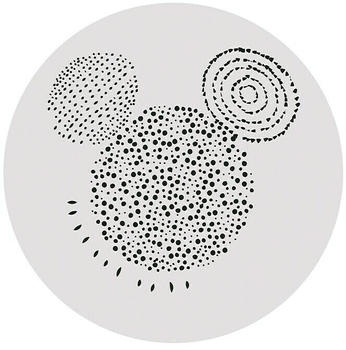 Komar rund Mickey Stipple Art (128 cm, Selbstklebend)