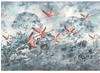 Komar Vliestapete »Flamingos in the Sky«, 400x280 cm (Breite x Höhe)