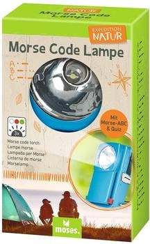 moses. Verlag Expedition Natur Morse Code Lampe Kinder Taschenlampe mit Morse-ABC & Quiz blau (9840)