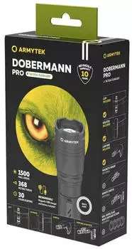 Armytek Dobermann Pro Magnet USB LED Taschenlampe Weiß 1500 Lumen (F07501C)