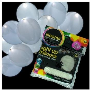 Mags LED Luftballons 15er Pack weiß