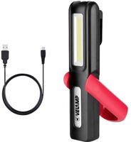 Multifunktionale LED-Arbeitsleuchte, wiederaufladbar per USB, 2in1 Arbeitsleuchte,