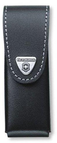Victorinox Leder-Etui (für Taschenmesser, Gürtelschlaufe, Klettverschluss, schwarz, 3cm x 12,2cm) schwarz