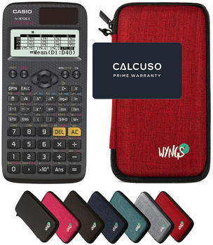 Casio FX-87DE X mit Schutztasche rot