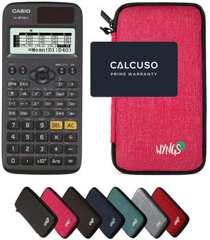 Casio FX-87DE X mit Schutztasche pink