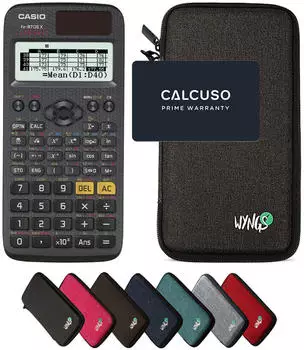 Casio FX-87DE X mit Schutztasche dunkelgrau