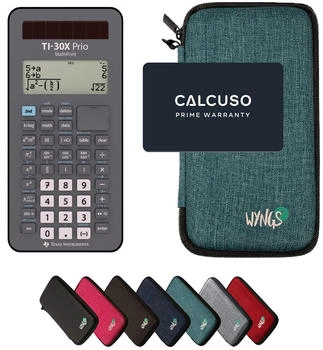 Texas Instruments TI-30X Prio MathPrint + Schutztasche t&uuml;rkis