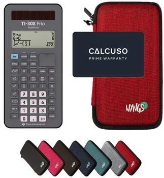 Texas Instruments TI-30X Prio MathPrint + Schutztasche rot