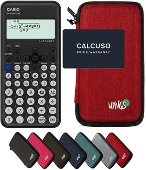 Casio FX-82 DE ClassWiz mit Schutztasche rot