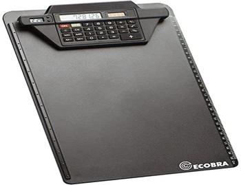 Ecobra Klemmbrett mit Rechner-Klemmschiene Schwarz (792250)