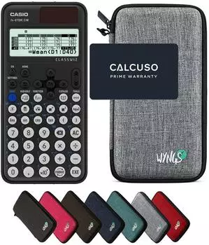 Casio fx-87DE CW ClassWiz Wissenschaftlicher Taschenrechner mit Schutztasche hellgrau (fx-87DE CW)