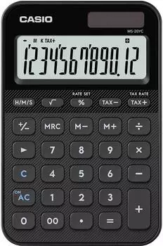 Casio MS-20YC Tischrechner 12-stellig Solar/Batterie, schwarz (MS-20YC-BK-W-EP)