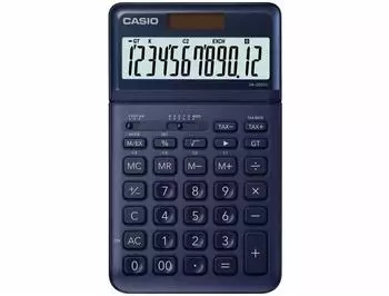 Casio JW-200SC Tischrechner 12-stellig, Solar/Batterie, marineblau (JW-200SC)