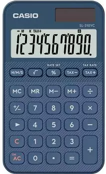 Casio SL-310YC Taschenrechner 10-stellig marineblau Solar/Batterie (SL-310YC-NY)
