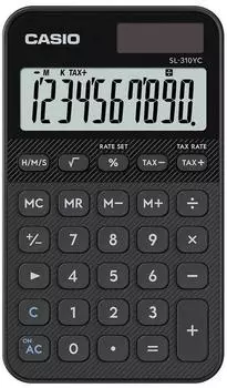 Casio SL-310YC Taschenrechner mit Zeitberechnung, schwarz (SL-310YC-BK-W-EP)