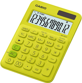 Casio MS-20UC-YG Taschenrechner Desktop Einfacher Taschenrechner Gelb