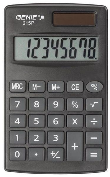 Genie 215 P Taschenrechner Tasche Einfacher Taschenrechner Schwarz