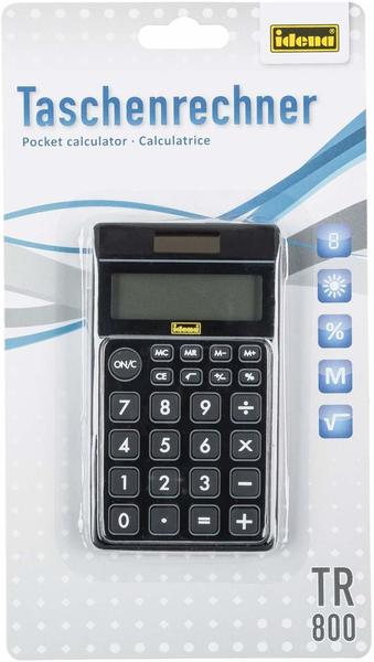 IDENA Taschenrechner TR800 schwarz, 8-stellig