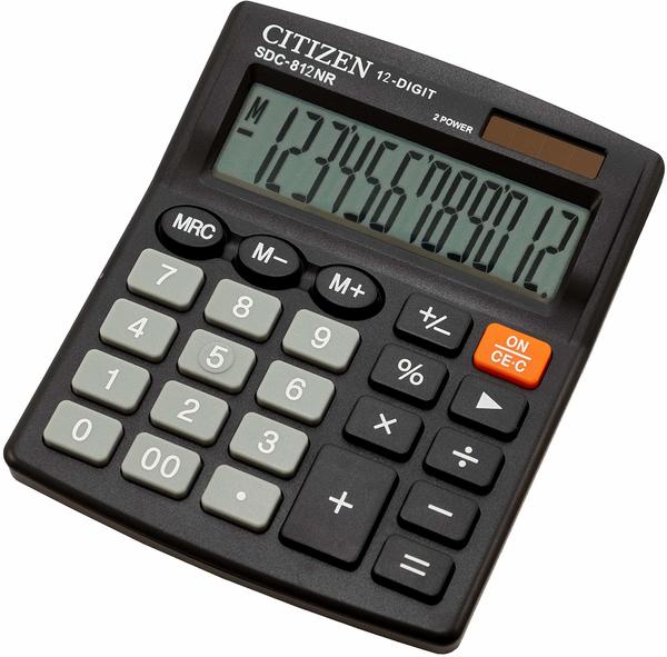 Citizen SDC-812NR Taschenrechner Desktop Einfacher Taschenrechner Schwarz