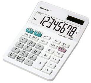 Sharp EL-310W Taschenrechner Desktop Finanzrechner Weiß