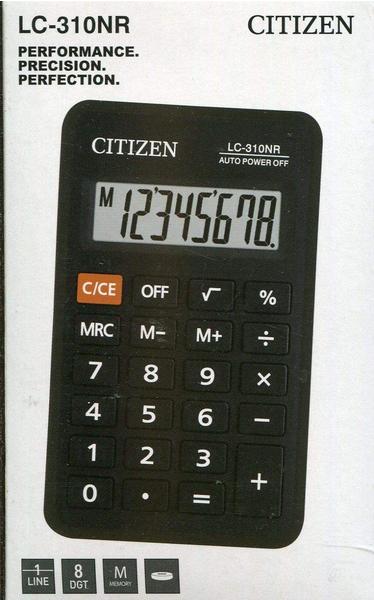 CITIZEN OFFICE LC 310NR Taschenrechner Schwarz Display (Stellen): 8 batteriebetrieben (B x H x T) 69