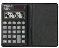 Rebell Taschenrechner SHC 208, schwarz 8-stelliges LC-Display, Solar-/Batteriebetrieb, - 1 Stück (RE-SHC208)