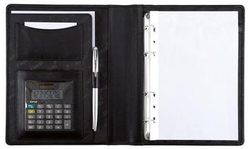 Alassio Alassio® Ringbuchmappe DIN A5, Benaco 1, mit Taschenrechner schwarz