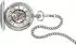 Régent Taschenuhr mit Kette, skelettiertes Uhrwerk, Mineralglas, ⌀51mm (URP769)