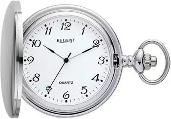 R&eacute;gent Herren-Taschenuhr analog, silber, 47mm (P-735)