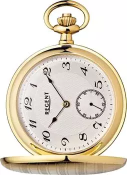 Régent Savonnette Taschenuhr Handaufzug, vergoldet, 50mm (P-716)