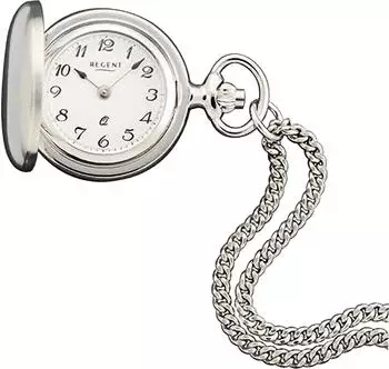 Régent Taschenuhr Herren analog, silbernes Gehäuse (URP764)
