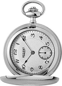 Régent Savonette Herren Taschenuhr analog, silber (P-774)