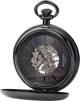 Régent P-710 Taschenuhr mechanisch, anthrazit, 50mm (URP710)