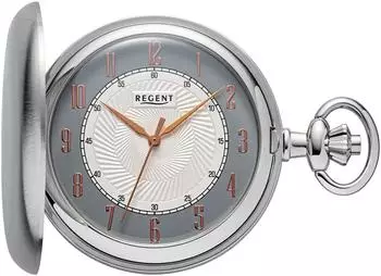 R&eacute;gent Taschenuhr P728 Savonnette, Herren, Quarz, 50MM, verchromt (P-728)