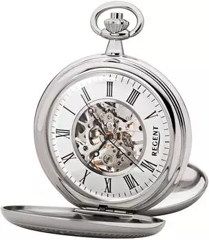 Régent P-704 Taschenuhr verchromt, analog, mechanisch (11340148)