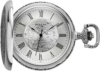 R&eacute;gent Taschenuhr mechanisch, Herren, grau (P-723)