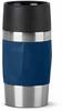 Emsa Isolierbecher Travel Mug Compact, 300 ml, hält 3h warm, Edelstahl doppelwandig,