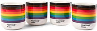 Pantone Cortado Porzellan-Thermobecher - 4er Set - pride-Regenbogenfarben - 8er Set à 190 ml - 7,9x7,9x8 cm