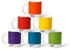 Pantone Porzellan-Becher 6er-Set - klassische Farben - 6 x 375 ml