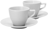 JOOP! Espressotasse 2er-Set , wei&szlig; , Porzellan , Ma&szlig;e (cm): H: 5 &Oslash;: 5