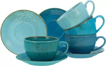 CreaTable Nature Collection Cappuccinotasse AQUA 240ml 4er Set