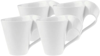Villeroy & Boch NewWave Caff&egrave; Kaffeebecher mit Henkel 4er Set 300 ml
