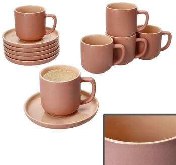 Ritzenhoff & Breker Jasper Espressotasse mit Untertasse 6er Set Puder