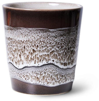 HKliving 70's ceramics mug Kaffeebecher Rock On black/white 180 ml Ø 7,5 cm x H 8 cm