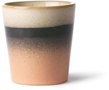 HKliving 70's ceramics tornado mug Kaffeebecher brown-peach-cream 7,5x7,5x8 cm