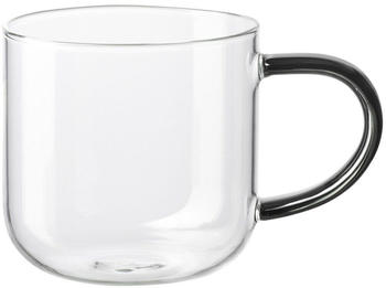 ASA coppa Henkelbecher aus Borosilikat-Glas grey 400 ml Ø 9 cm Höhe 9,1 cm