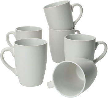 MamboCat Kaffeebecher 6er Set 340ml White Biata Steingut
